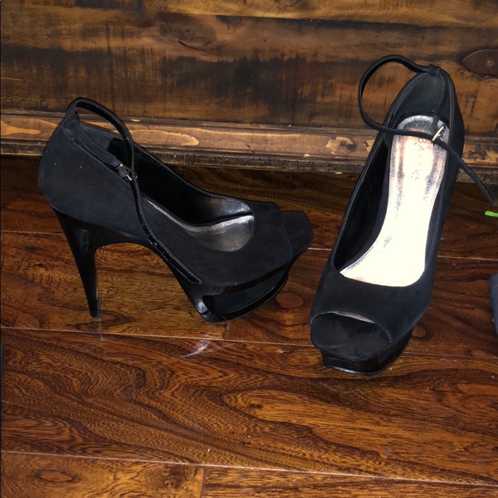 Black platform heels